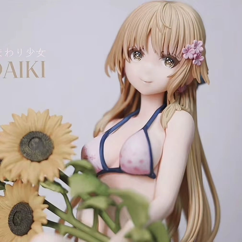 Daiki Kougyou Sunflower Girl Momose Kurumi Anime Figure Model Statue PVC 6" [Boxed]