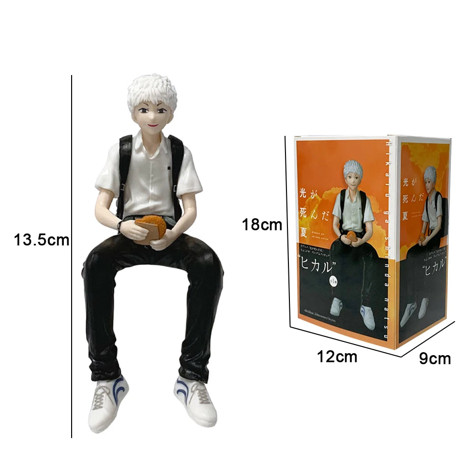 Tsujinaka & Hikaru Sitting The Summer Hikaru Died Desktop Anime Figure Model PVC 5" [Boxed]