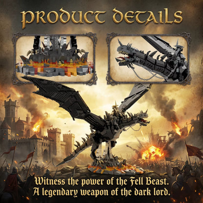 The Witch-King of Angmar The Lord of the Rings Movie Interlocking Building Blocks 2199 pc set PVC 24.5"[Boxed]