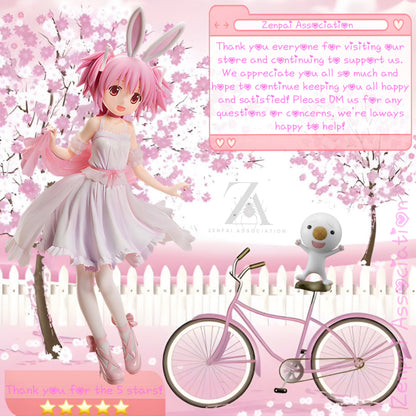 Madoka Kaname Sitting Puella Magi Madoka Magica Anime Figure Model PVC 5.8" [Boxed]
