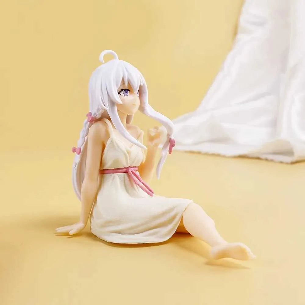Elaina Pajamas Wandering Witch Anime Adorable Kawaii Desktop Figure 3.5" [No Box]