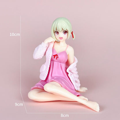 Chisato Nishikigi Sleepwear Lycoris Recoil Anime Figure Model PVC 4" [No Box]