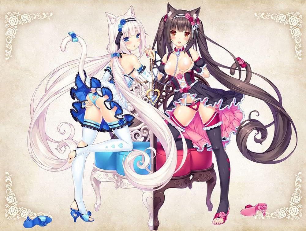 Chocola & Vanilla Lingerie Maid Nekopara Cast Off Anime Figure Model PVC 9.4" [Adult Collectible]