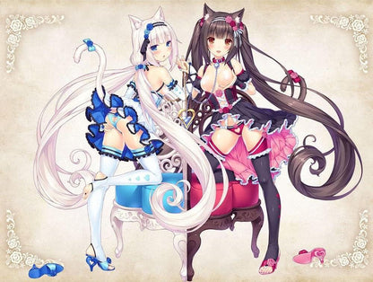 Chocola & Vanilla Lingerie Maid Nekopara Cast Off Anime Figure Model PVC 9.4" [Adult Collectible]