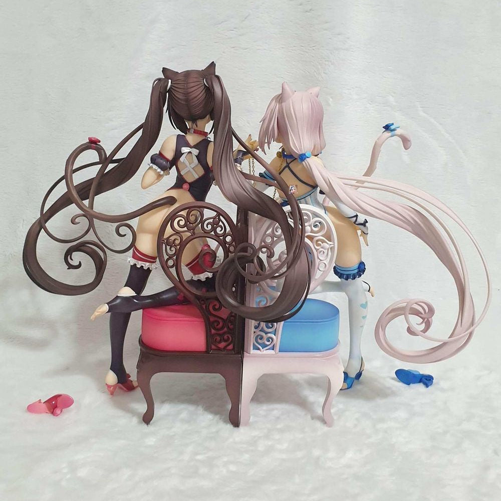 Chocola & Vanilla Lingerie Maid Nekopara Cast Off Anime Figure Model PVC 9.4" [Adult Collectible]