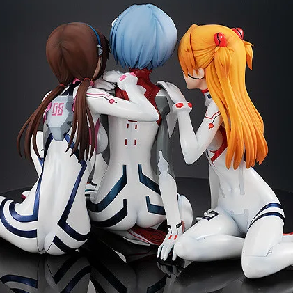 Rebuild of Evangelion: Asuka, Rei & Mari White Plugsuit Ver. Non-Scale Figure Set