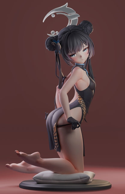 Ryuuge Kisaki Cheongsam Blue Archive RPG Kawaii Anime Figure 7.4" [Boxed] *Adult Collectible*
