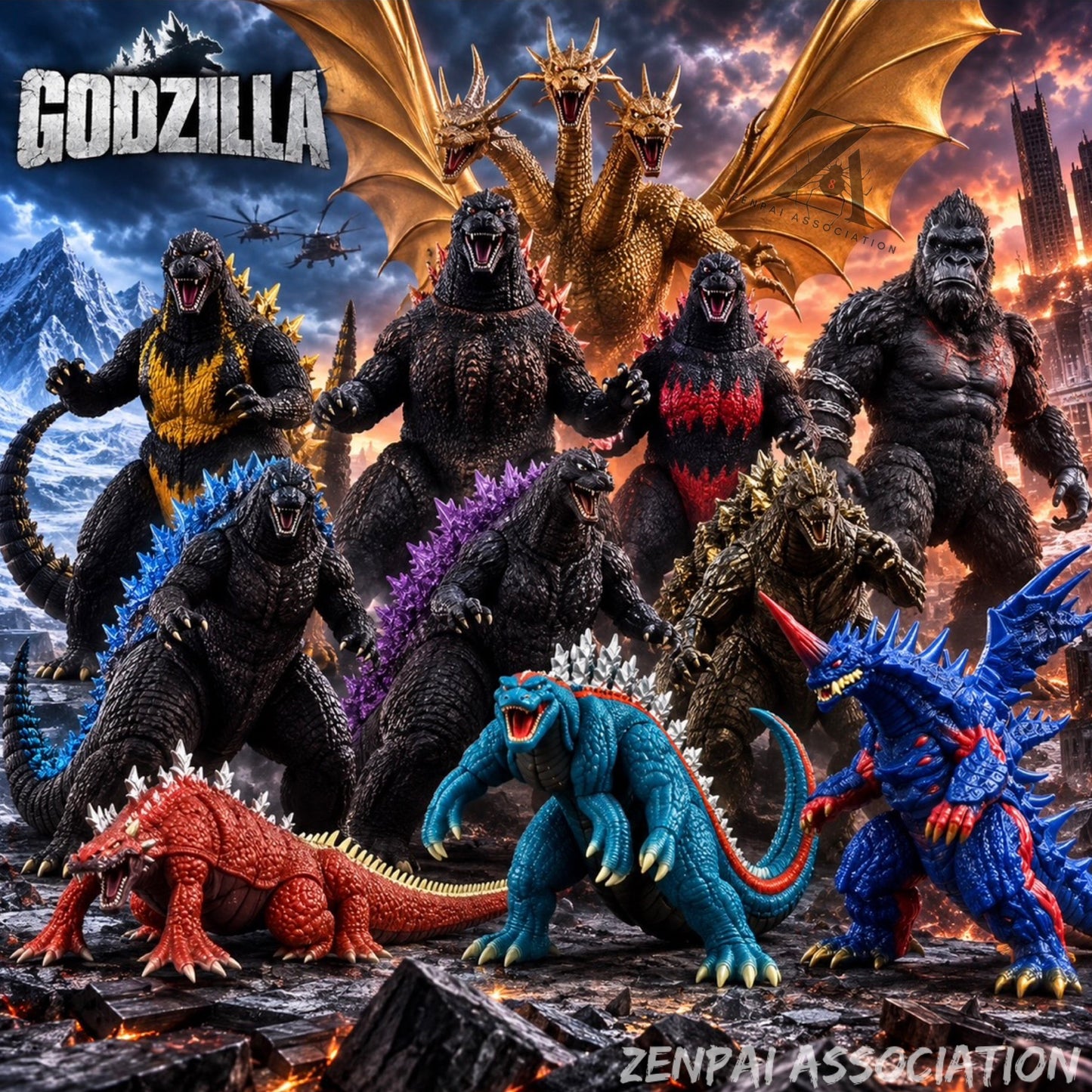 Godzilla and Monsters Collectible Figure Model Statues PVC [No Box]
