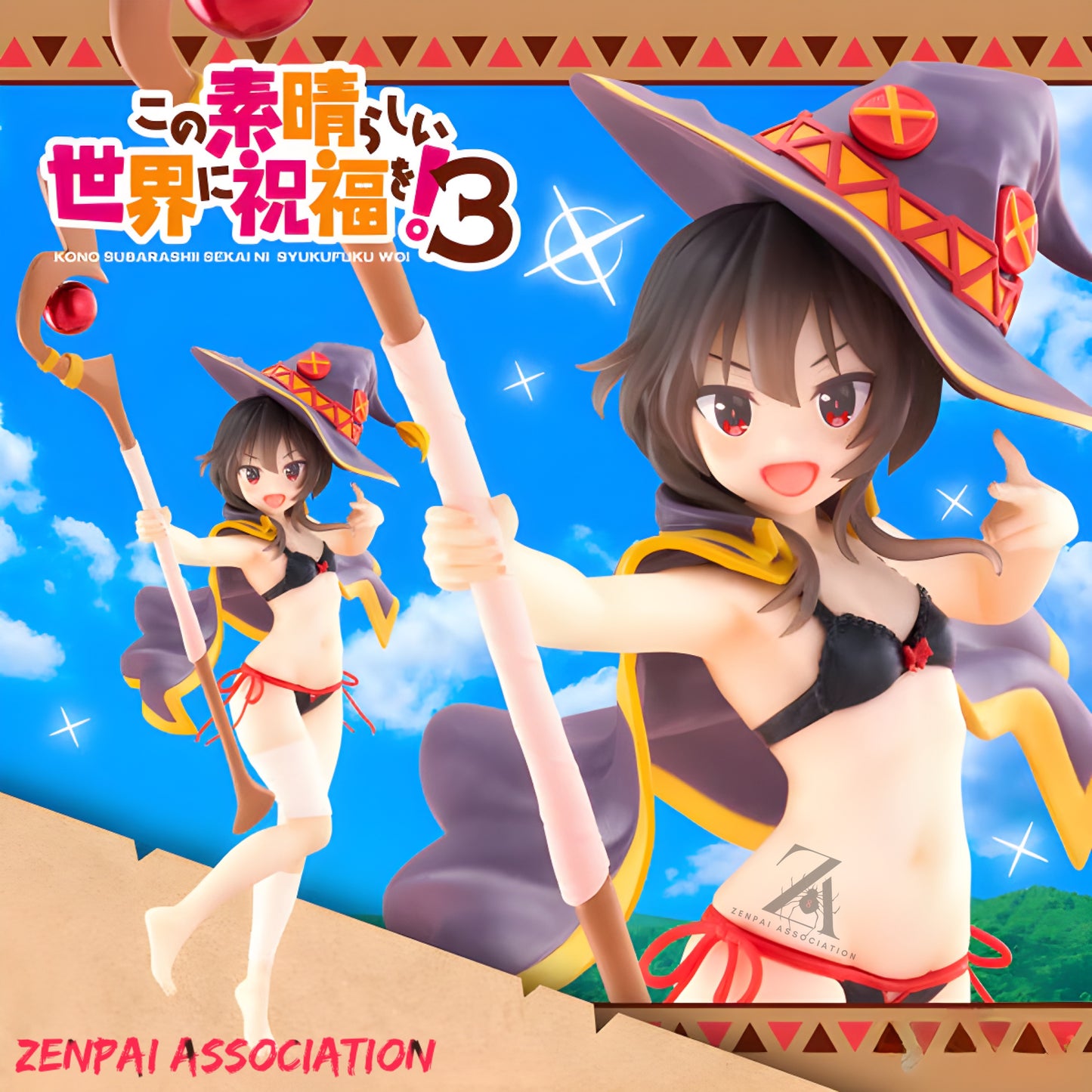 Megumin Bikini KonoSuba Anime Collectible Petite Kawaii Figure PVC 7" [Boxed]