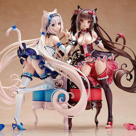 Chocola & Vanilla Lingerie Maid Nekopara Cast Off Anime Figure Model PVC 9.4" [Adult Collectible]