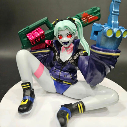 Rebecca Sitting Cyberpunk Edgerunners Anime Figure Model Statue PVC 4" [Boxed]