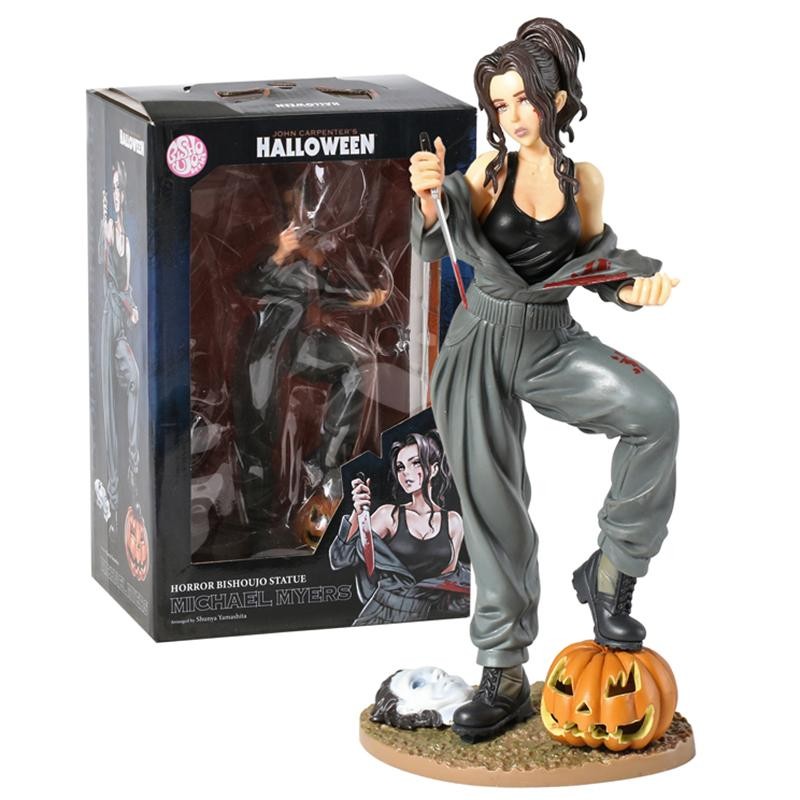 Female Michael Myers Collectible Scary Parody Horror Figure Model Statue PVC 7" [Boxed]