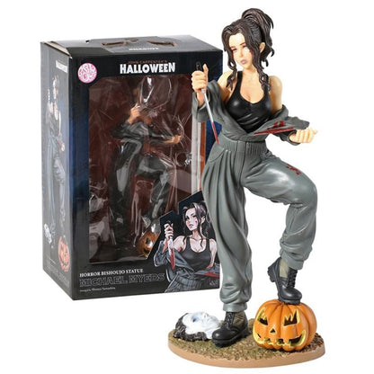 Female Michael Myers Collectible Scary Parody Horror Figure Model Statue PVC 7" [Boxed]