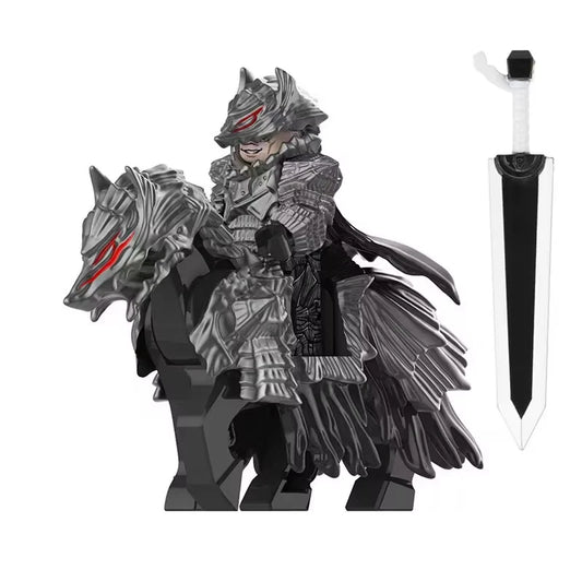 Guts Berserker Armor Berserk Anime Building Blocks Collectible PVC 1.7" [No Box]