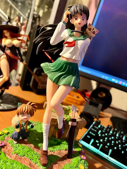 Kagome Higurashi Student Uniform Inuyasha Anime Figure Model PVC 9" [No Box]
