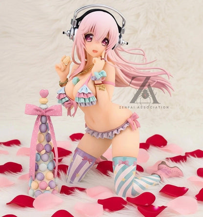 Super Sonico Macaron Tower SoniAni Anime Kawaii Figure PVC 6" [No Box] *Adult Collectible*