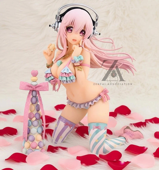 Super Sonico Macaron Tower SoniAni Anime Kawaii Figure PVC 6" [No Box] *Adult Collectible*