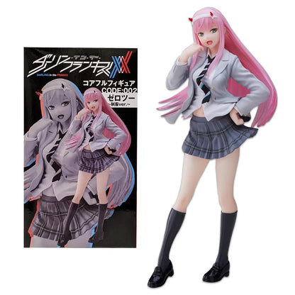 Zero Two Student Outfit Darling in the Franxx Premium Anime Figure PVC 6" [No Box]