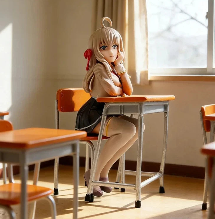 Alya Mikhailovna Sitting Roshidere Anime Figure Model Statue PVC 6.4" [Boxed]