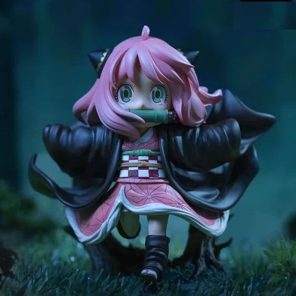 Anya Nezuko Outfit Spy × Family Demon Slayer Anime Figure PVC 4.7" [Boxed]