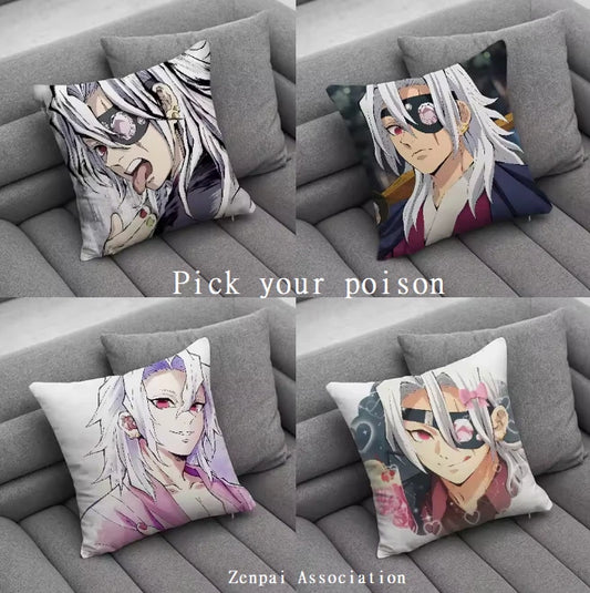 Tengen Uzui Hashira Demon Slayer Anime Soft Pillow Cushion Cover 2 x 2 ft