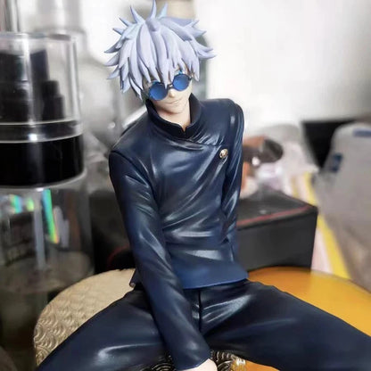 Gojo Satoru Sitting Jujutsu Kaisen Anime Desktop Figure PVC 5.3 in [Boxed]