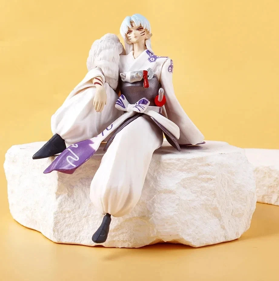Sesshoumaru Sitting InuYasha Collectible Anime Figure Model PVC 5.5" [No Box]