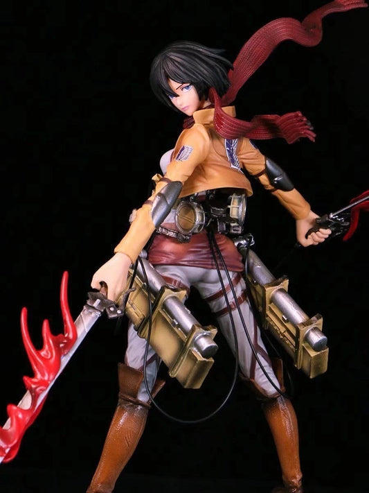 Mikasa Ackerman Battle Damage Ver. Attack on Titan AoT Anime Figure PVC 13.7" [Boxed]