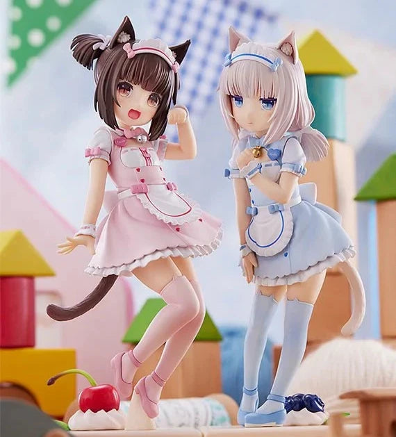Chocola & Vanilla Maid Outfit Nekopara Anime Figure Model Statue PVC 7" [Boxed]