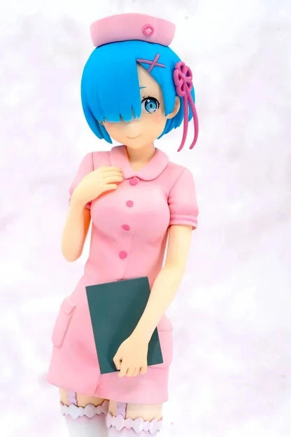 Rem Pink Nurse Re: Zero Cute Kawaii Anime Figure Model Statue PVC 7" [Original]