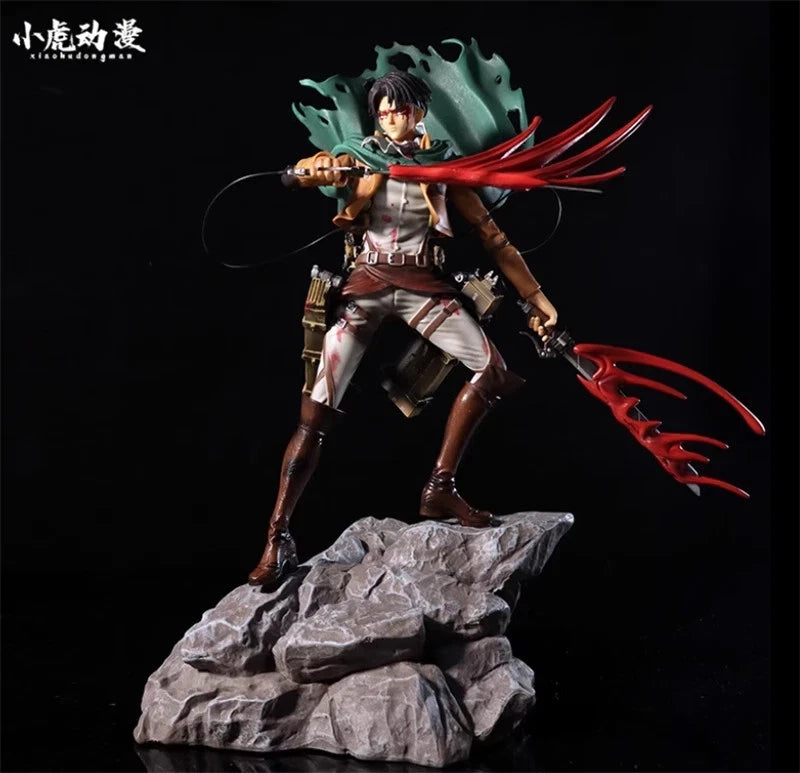 Levi Ackerman Battle Damage Ver. Attack on Titan AoT Anime Figure PVC 13.7" [Boxed]