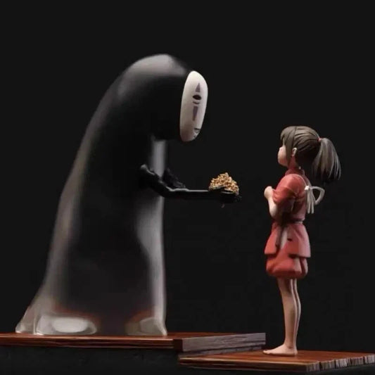 Chihiro Ogin, Kaonashi Spirited Away Movie Anime Figure Model Statue PVC 5" [Boxed]