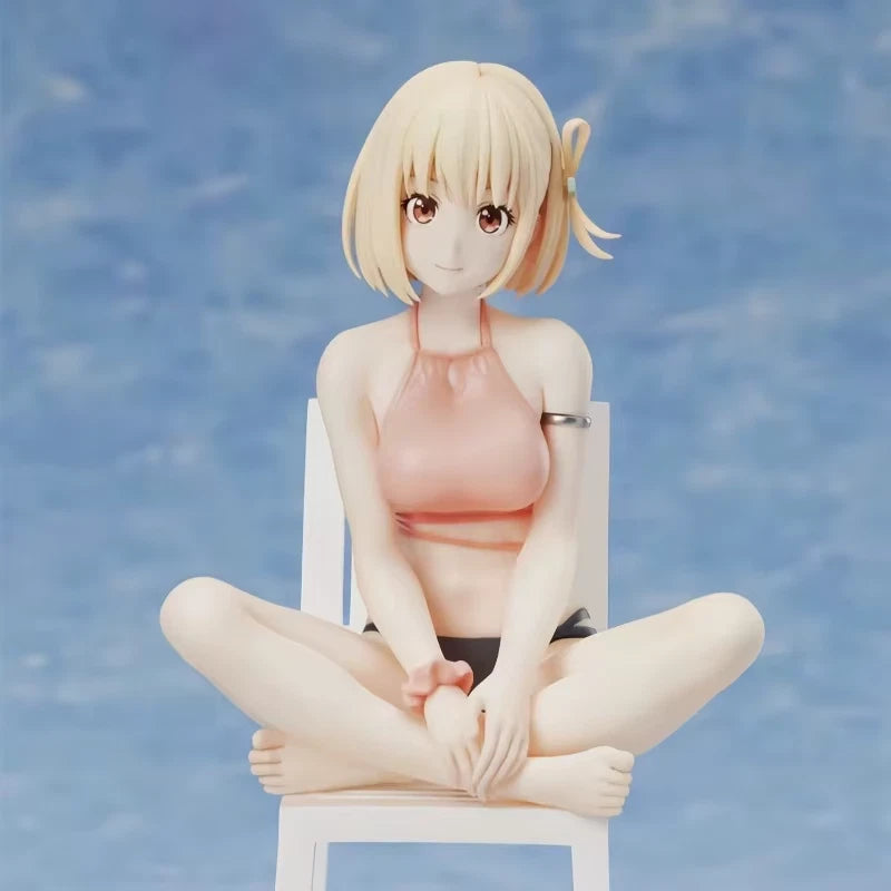 Chisato Nishikigi Beachwear Lycoris Recoil Anime Kawaii Figure PVC 4.5" [No Box]