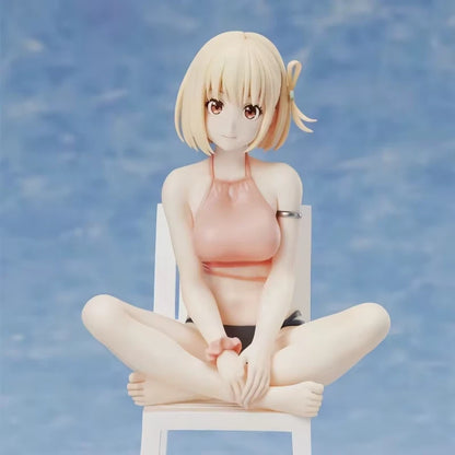 Chisato Nishikigi Beachwear Lycoris Recoil Anime Kawaii Figure PVC 4.5" [No Box]
