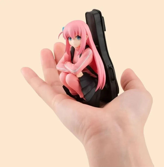 Hitori Gotoh Sitting Bocchi the Rock! Cute Anime Figurine PVC 3.5" [No Box]