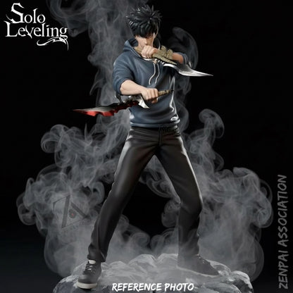 Sung Jin-woo Dual Daggers Solo Leveling Anime Figure Model Statue PVC 7.5" [Boxed]