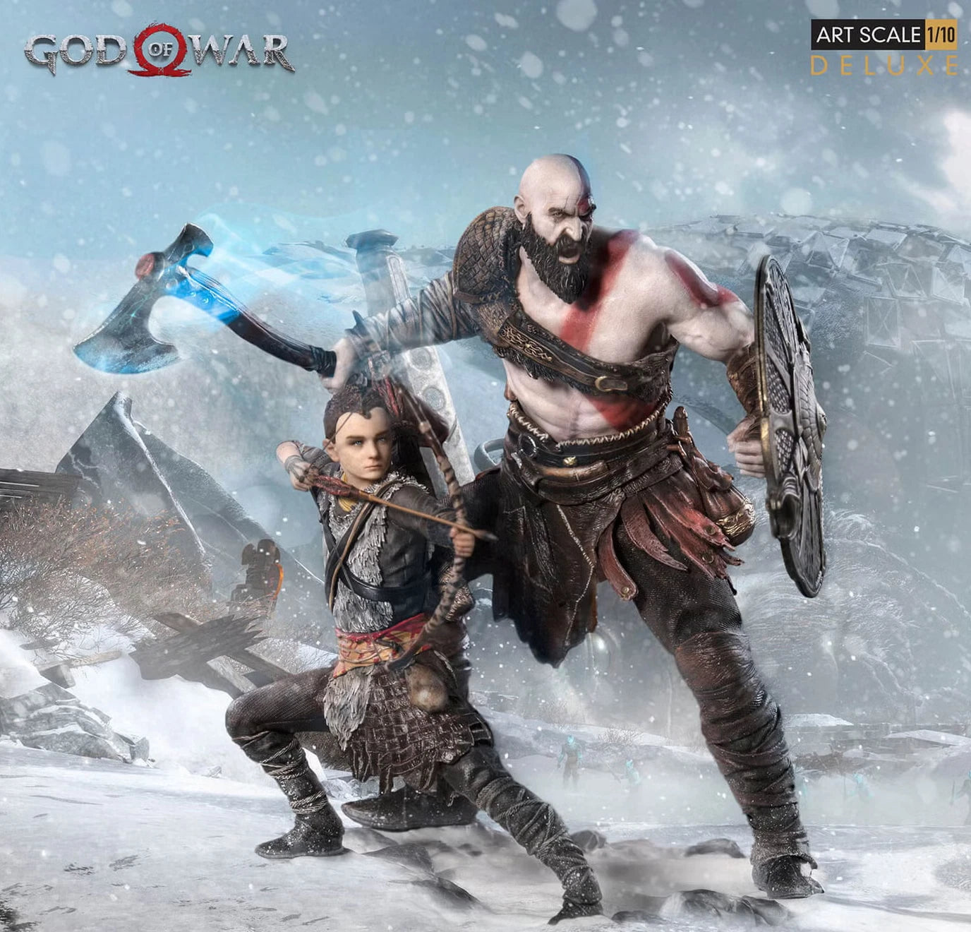 Kratos & Atreus God of War RPG Adjustable Action Figure PVC 7.8" [Boxed]
