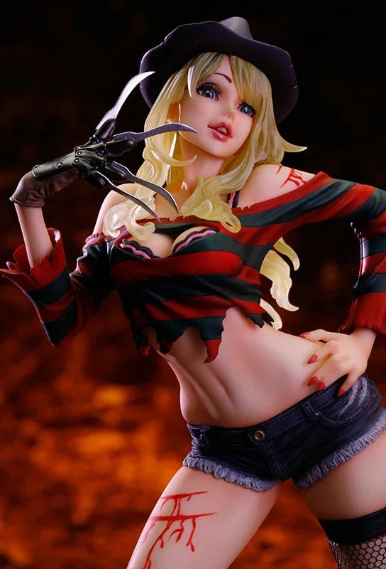 Female Freddy Krueger Collectible Scary Parody Horror Figure PVC 7" [Boxed] *Adult Collectible*