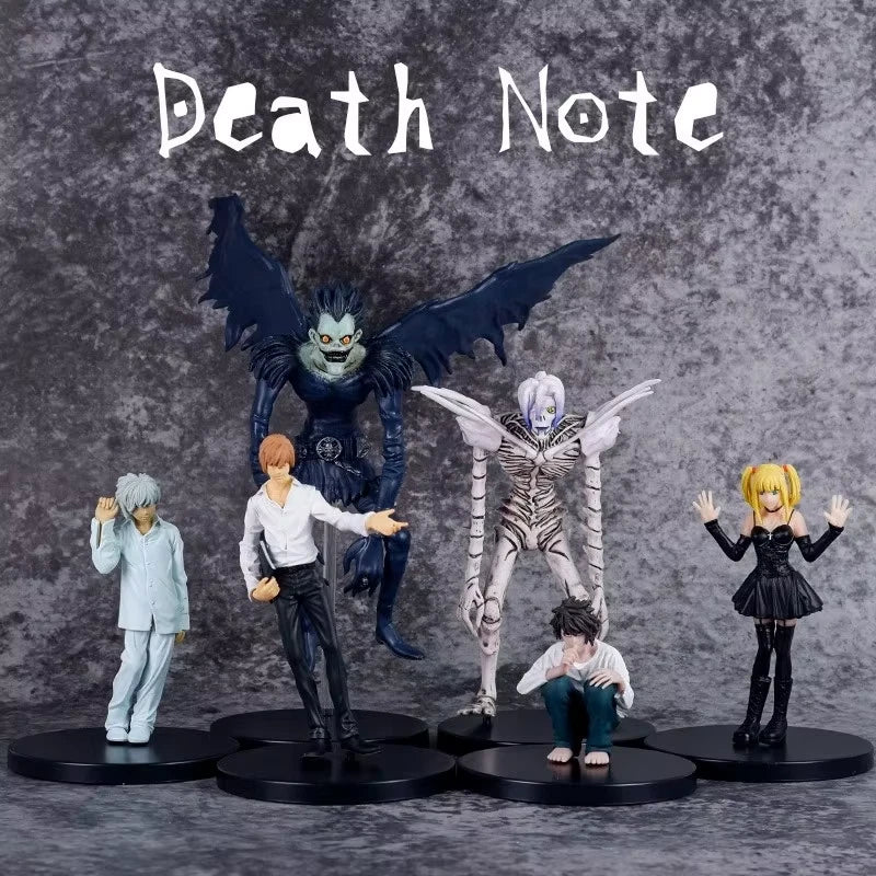 Death Note Collectible Anime Figure Model Statues PVC 3 - 5" [No Box : 6pc Set]