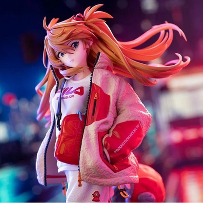 Asuka Sohryu Radio Eva Neon Genesis Evangelion Anime Figure Model PVC 9" [No Box]