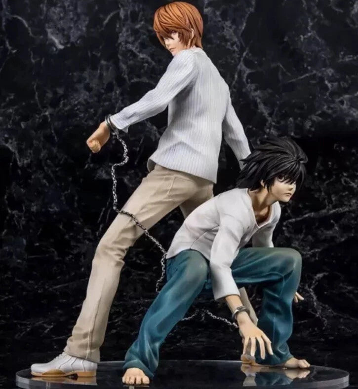 Light Yagami vs L Lawliet Death Note Collectible Anime Figure PVC 8.5" [Boxed]