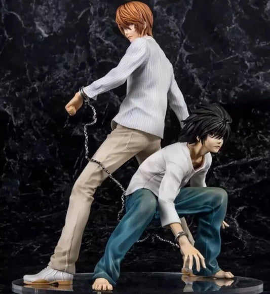 Light Yagami vs L Lawliet Death Note Collectible Anime Figure PVC 8.5" [Boxed]