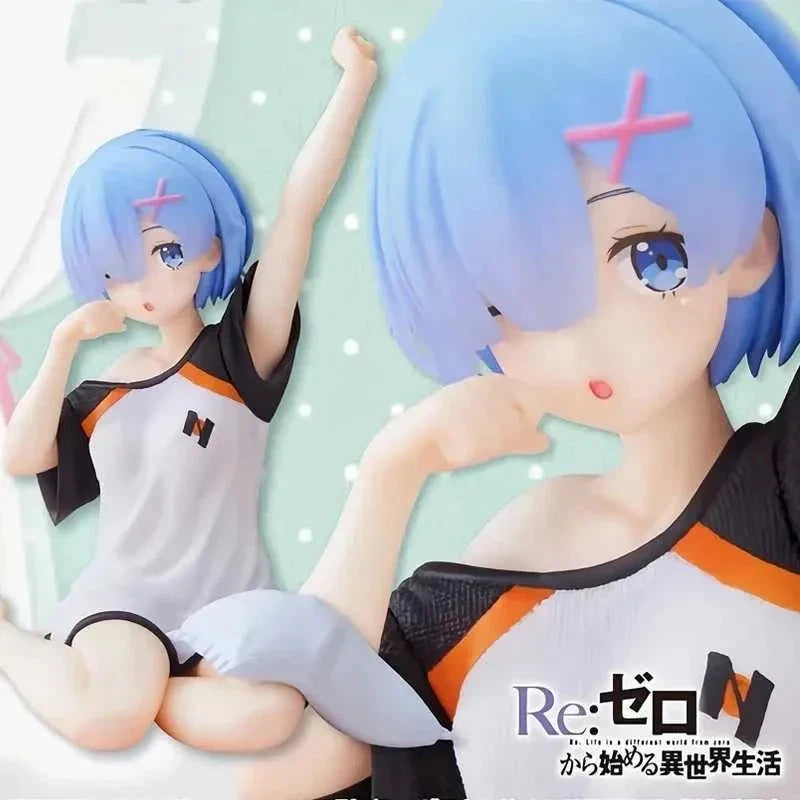 Rem Slumber Re: Zero Anime Kawaii Desktop Petite Figure PVC 3.9" [No Box]
