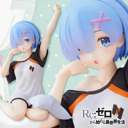 Rem Slumber Re: Zero Anime Kawaii Desktop Petite Figure PVC 3.9" [No Box]
