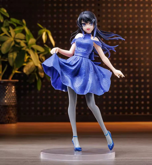 Mai Sakurajima Pretty Dress Rascal Does Not Dream Anime Kawaii Figure PVC 7.5" [No Box]