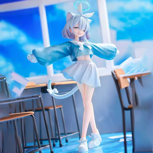 Arona Neko Student Uniform Blue Archive Anime Figure Model Statue PVC 8" [Boxed]