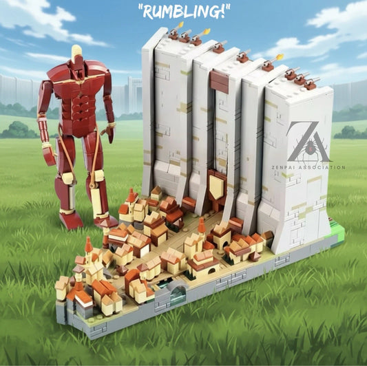 Wall Maria Attack on Titan AOT Anime Building Blocks 1068 pcs 6.6" [No Box]