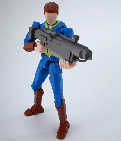 Nate Blue Jumpsuit Fallout RPG Adjustable Gaming Action Figure PVC 5.5" [No Box]
