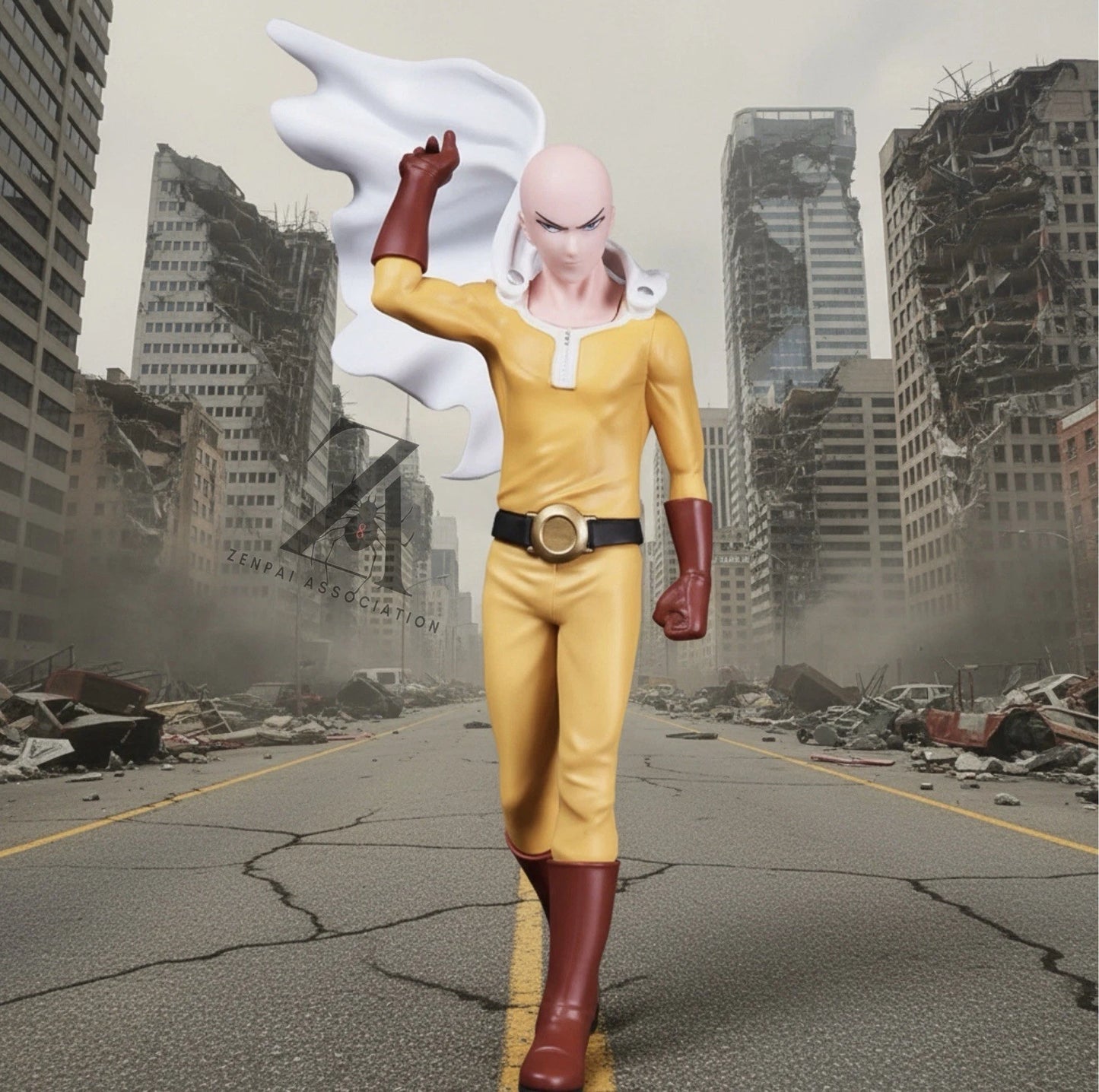 Saitama Bald Cape One Punch Man Anime Collectible Action Figure PVC 7.8" [No Box]