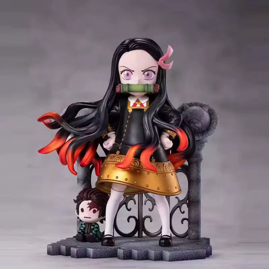 Nezuko Anya Forger Outfit Demon Slayer Anime Kawaii Figure PVC 5" [Boxed]